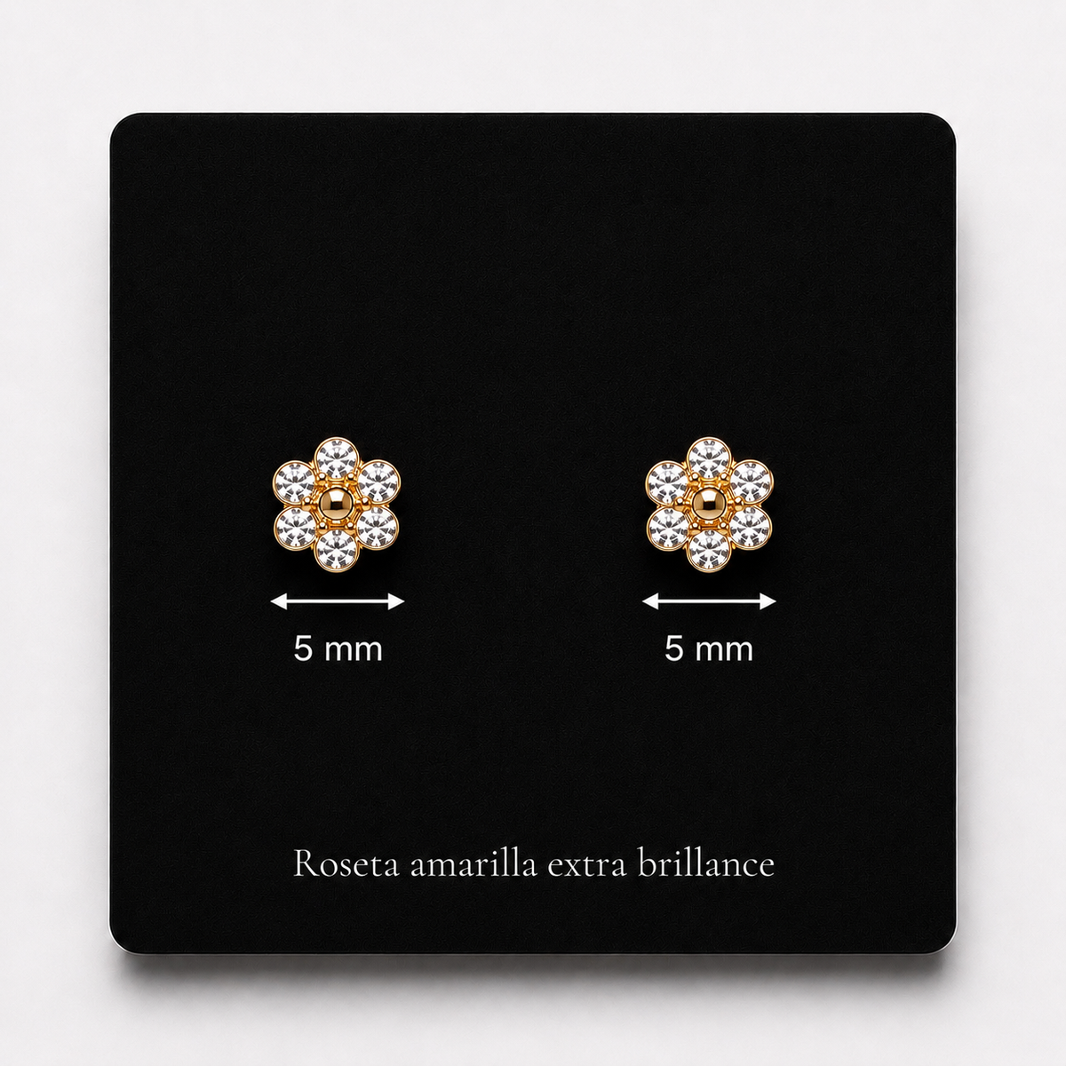 Roseta amarilla  extra brillante 10k