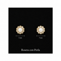 Roseta con perla 10k